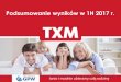 Podsumowanie wyników w 1H 2017 r. - txmsa.pl · Podsumowanie wyników Grupy TXM •Wynik ze sprzedaży osiągnięty w 1H jest znacząco poniżej zeszłego roku, jak i poniżej oczekiwań