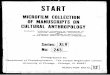 START · start microfilm collection of manuscripts on cultural anthropology formerly: microfilm collection of manuscripts on american indian cultural anthropology