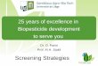 25 years of excellence in Biopesticide development - Accueil · Dr. O. Parisi Prof. M.H. Jijakli 25 years of excellence in Biopesticide development to serve you Screening Strategies