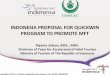 INDONESIA PROPOSAL FOR QUICKWIN PROGRAM TO PROMOTE … · policy option for developing regulations for industry standardization indonesian perspective