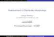 Readjustment in Distributed Morphology · Intro Halle & Marantz (1993) Embick & Halle (2005) Anmerkungen Readjustment in Distributed Morphology Jochen Trommer jtrommer@uni-leipzig.de