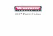 2007 Paint Codes - Winnebago · Winnebago Industries Service Publications – 2007 Paint Codes 6 2007 ACCESS Main Body Color Bright White – B8951 Graphics Dark Blue Metallic II