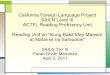 California Foreign Language Project SAILN Level III ACTFL ... pagkapareho ng mga bagay sa pamamagitan