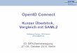 OpenID Connect - dfn.de · 63. DFN-Betriebstagung 27./28. Oktober 2015 Berlin, Wolfgang Pempe 2 Überblick OpenID Connect (OIC) ”A simple identity layer on top of the OAuth 2.0
