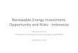 Renewable Energy Investment, Opportunity and Risks - Indonesia · Renewable Energy Investment, Opportunity and Risks - Indonesia Montty Girianna The National Development Planning