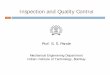 Inspection and Quality Control - me.iitb.ac.inramesh/courses/ME338/ssp2.pdf · Outline • Need for Inspection and Quality Control • Modes of Inspection • Accuracy Testing of