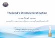 Thailand’s Strategic Destination - ftpi.or.th · ยุทธศาสตร์ชาติ 20 ปี (พ.ศ. 2560-2579) การประเมินสถานการณ์ของประเทศ