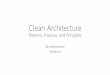 Clean Architecture - SDD Conference · What Is Clean Architecture? Architecture that is designed for the inhabitants of the architecture… not for the architect… or the machine