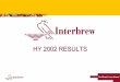 HY 2002 RESULTS - ab-inbev.com · Execution of Four Strategic Themes Strategic themes Rationale Building and leveraging local platforms drive profitable growth Local brands and access