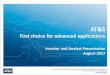 First choice for advanced applications - ats.net · High-end PCBs and IC substrates for high-end applications Revenue Share* Segment Selected Market Leaders** GoPro Sony LG Canon
