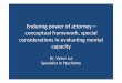 4. Enduring power of attorney - conceptual framework ... . Enduring power of attorney...¢  Enduring