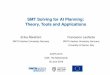 SMT Solving for AI Planning: Theory, Tools and Applications · SMT Solving for AI Planning: Theory, Tools and Applications Erika Abrah´ am Francesco Leofante´ RWTH Aachen University,