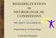 REHABILITATION in NEUROLOGICAL CONDITIONS · 48 hemiplegic patients randomly divided into two groups for treatment with FES and shoulder pads The recovery of the patient's shoulder