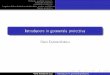 Introducere in geometria proiectiva - math.uaic.rooanacon/depozit/Curs_13_14.pdf · Geometrie a na, euclidiana si proiectiva, Editura Universitatii Cuza 1999, pag. 122]. Theorem O