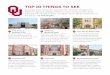 TOP 10 THINGS TO SEE - ou.edu · TOP 10 THINGS TO SEE Check out these “must see” places at the University of Oklahoma. Read the historical building markers across campus to learn