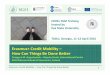 Erasmus+ Credit Mobility – How Can Things Be Done Bettererasmusplus.org.ge/files/publications/TAM_Seminar_Tbilisi_April_2016_3.pdf · Erasmus+ Credit Mobility–HowCanThingsBe DoneBetterErasmus+