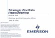 Strategic Portfolio Repositioning - Emerson · Portfolio Repositioning Strategy to Drive Shareholder Value Emerson is planning to spin off Network Power through a tax-free distribution
