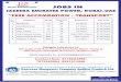 JOBS IN - Andhra Pradesh in JEP Aug 2016.pdf · Managing Director & Commissioner of Employment & Training, Govt. of A.P. (A Government of Andhra Pradesh Undertaking) An ISO 9001-2008