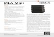 Multi-Cellular Loudspeaker Array - Martin Audio Such is the confidence that MLA Mini can bring, that