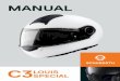 MANUAL - schuberth.com · 8 9 Warnung: DE Durch die aeroakustische Optimierung des Helms und die damit einhergehenden geringeren Windgeräusche kann die tatsächliche Geschwindigkeit