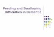 Feeding and Swallowing Difficulties in Dementia · Aims of session: Swallowing anatomy and physiology Dysphagia- signs, symptoms, risks Characteristics of dysphagia in people with