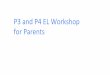 P3 and P4 EL Workshop for Parents - meetoh.moe.edu.sg Parents/Key Sharings/Parent... · P3 and P4 EL Workshop for Parents. Objectives Overall understanding of the strategies for good