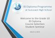 IB Grade 10 FY19 Course Selection Student Mtg · 2000805 IB Biology 1 2000820IB Biology 3 HL 2003805 IB Chemistry 1 2003810 IB Chemistry 2 SL 2001375 IB Environmental Systems & Societies