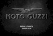 PREISE & FARBEN JANUAR 2018 - Moto Guzzi · Alle Motorräder der Marke Moto Guzzi ab 650 ccm haben 2 Jahre Mobilitätsgarantie. Gemäß den „roadassistance“ Bestimmungen. Alle