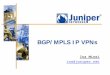 BGP/MPLS IP VPNs - archive.nanog.org · BGP-MPLS VPNs Goal: solve the scaling issues. Support thousands of VPNs, support VPNs with hundreds of sites per VPN, support overlapping address