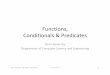 Functions, Conditionals Predicates fileFunctions, Conditionals & Predicates York University Department of Computer Science and Engineering York University‐CSE 3401‐V. Movahedi