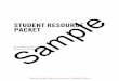 Student Resource Packet2 - Institute for Excellence in Writing · • Teachers have them find certain pages from the packet as they need them. Students file them behind the appropriate