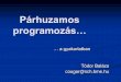 Párhuzamos programozás… - mit.bme.humit.bme.hu/~szell/parhuzamos/Todor_Balazs_Parhuzamos_programozas_a... · C#, Java, Python MPI, process-ek Elosztott memóriás modell Mi a