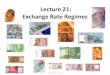 Lecture 21: Exchange Rate Regimes - Harvard University ExchangeRateRegimes.pdf · Which exchange rate regimes show higher growth on average? Different classification schemes give