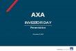 AXA · Certain statements contained herein are forward-looking statements including, but not limited to, statements that are predictions of or indicate future events, trends, plans