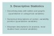 3. Descriptive statistics.ppt - users.stat.ufl.eduusers.stat.ufl.edu/~aa/harvard/3. Descriptive statistics.pdf · Example: y = college GPA, x = high schlGPAf td thool GPA for student