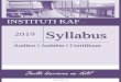 SyllabusS yllabus - ikaf.org · Objektivat: I Analizimi, vlerësimi dhe konkludimi i angazhimit të siguri-dhënies dhe çështjeve të tjera të auditimit dhe të siguri-dhënies