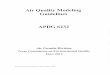Air Quality Modeling Guidelines APDG 6232 - Mitchell Williams · Air Quality Modeling Guidelines APDG 6232 ... Air Dispersion Modeling 15 Ambient Air Monitoring 15 Air Quality Analysis