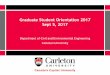 Graduate Student Orientation 2017 Sept 5, 2017 · Graduate Student Orientation 2017 Sept 5, 2017 Department of Civil and Environmental Engineering Carleton University