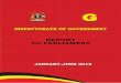 REPORT TO PARLIAMENT - Inspectorate Of Government · a INSPECTORATE OF GOVERNMENT JANUARY-JUNE 2015 REPORT TO PARLIAMENT The Republic of Uganda