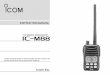 IC-M88 Instruction Manual - Icom · and used in accordance with the instruction manual, may cause harmful interference to radio communications. Operation of this equipment in a residential