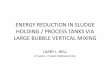 ENERGY REDUCTION IN SLUDGE HOLDING / PROCESS TANKS … · energy reduction in sludge holding / process tanks via large bubble vertical mixing larry l. bell v.p. sales –pulsed hydraulics