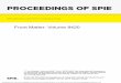 PROCEEDINGS OF SPIE - PROCEEDINGS OF SPIE Volume 8420 Proceedings of SPIE 0277- 786X, V.8420 SPIE is
