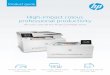 High-impact colour, professional productivity · with a suite of fundamental security and management features,2 including support for HP JetAdvantage Private Print8 and HP JetAdvantage