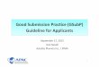 Good Submission Practice (GSubP) Guideline for Applicantsedu.tcfst.org.tw/edm/gsp/Speaker/Session 1/Session 1-1_GSubP Guideline... · Good Submission Practice (GSubP) Guideline for