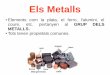 Els Metalls - tecnologiasegon2016.files.wordpress.com · METALLS FERROSOS Són els que tenen ferro com a component – Ferro pur. És el metall més important per a l'activitat humana