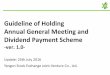 Guideline ofHolding Annual General Meeting and Dividend ... · Yangon Stock Exchange Joint-Venture Co., Ltd. 1 Objectives of this Guideline This Guideline has been developed to provide