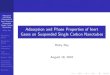 Adsorption and Phase Properties of Inert Gases on ... · Adsorption and Phase Properties of Inert Gases on Suspended Single Carbon Nanotubes Ricky Roy Adsorption Basics Nanoguitar