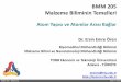 BMM 205 Malzeme Biliminin Temelleri - BMM 205 - OREN, EE May 7, 2019 ATOM YAPISI ve ATOMLAR ARASI BA