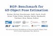 BOP: Benchmark for 6D Object Pose Estimationcmp.felk.cvut.cz/~hodanto2/data/hodan2018bop_slides_eccv.pdfBOP: Benchmark for 6D Object Pose Estimation. 2 State of the art in 6D object