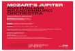 MOZART's JUPITER AUsTRALIAN BRANDENBURG ORCHEsTRA · MOZART Overture to the opera Lucio Silla K135 MOZART Concerto for Flute and Harp K299 INTERVAL MOZART Symphony No. 41 in C Major